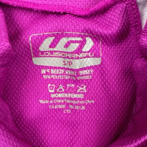 Louis Garneau Women’s Breeze Vent Jersey Cycling Sz S Polyester Spandex Magenta - Picture 3 of 4